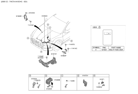 2021 Hyundai Sonata Cap-BATT(+) Diagram for 91975-L1003