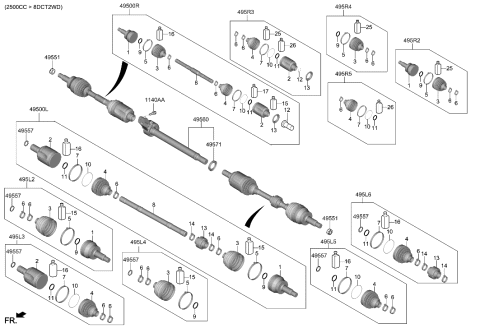 2021 Hyundai Sonata Drive Shaft (Front) Diagram 2