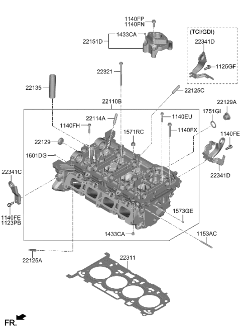 2021 Hyundai Sonata Cylinder Head Diagram 2