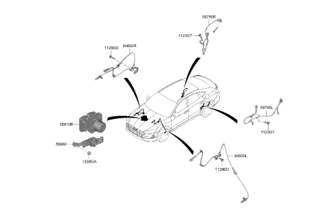 2020 Hyundai Sonata Hydraulic Module Diagram