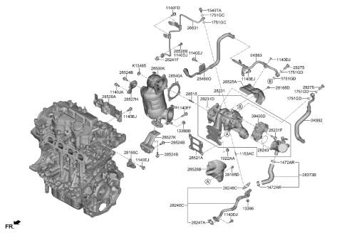 2022 Hyundai Sonata Exhaust Manifold Diagram 1