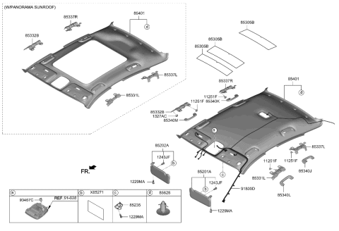 2021 Hyundai Sonata Wiring Harness-Roof Diagram for 91810-L0040