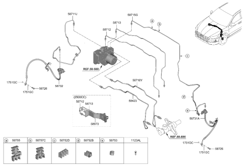 2022 Hyundai Sonata Brake Fluid Line Diagram 1