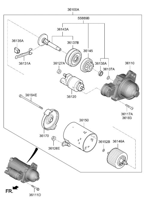 2022 Hyundai Sonata Starter Diagram 1
