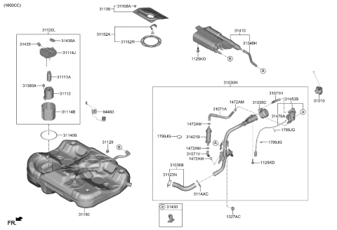 2022 Hyundai Sonata Fuel System Diagram 1