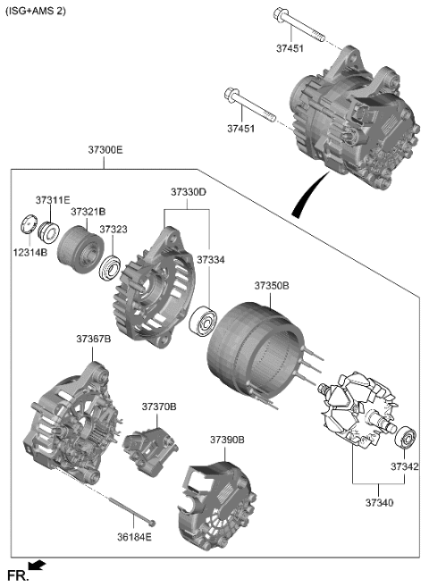 2021 Hyundai Sonata Alternator Diagram 1