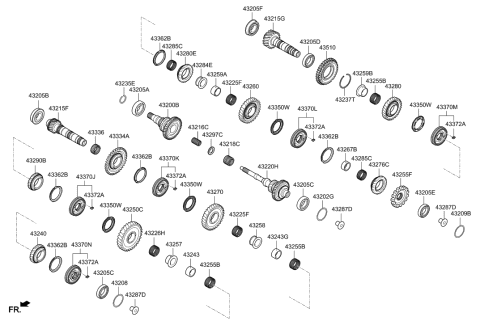 2022 Hyundai Ioniq 5 RING-SYNCHRONIZER Diagram for 43364-2N850