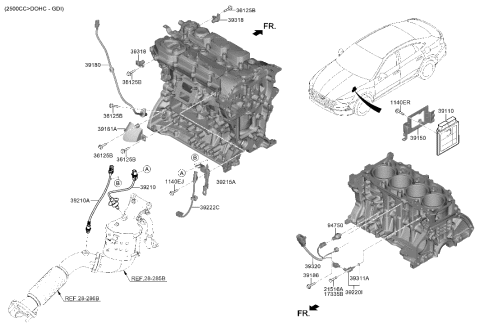 2006 Hyundai Accent Sensor-Crankshaft Position Diagram for 39180-2S200