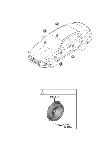 2020 Hyundai Sonata Speaker Diagram 1