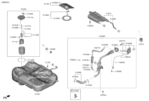 2021 Hyundai Sonata Fuel System Diagram 2