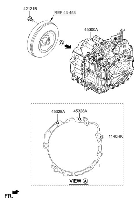 2020 Hyundai Sonata Transaxle Assy-Auto Diagram