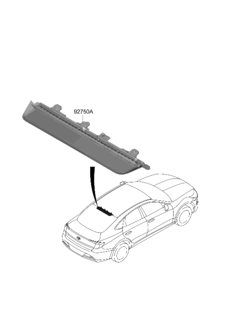 2021 Hyundai Sonata High Mounted Stop Lamp Diagram