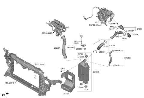 2021 Hyundai Sonata Pipe Assembly-Oil Cooler Outlet Diagram for 28260-2M000