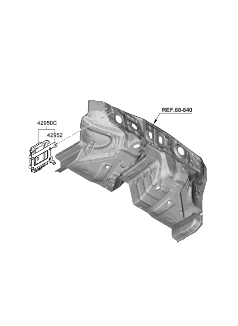 2020 Hyundai Sonata SBW Control Unit Assembly Diagram for 42950-4G150