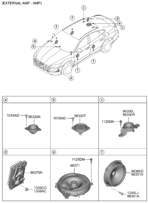 2021 Hyundai Ioniq Rear Speaker Assembly,Left Diagram for 96360-L1200