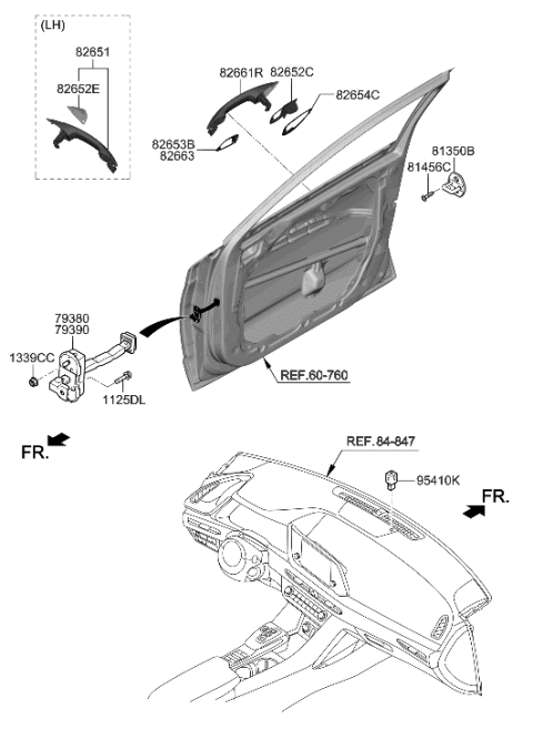 2022 Hyundai Sonata HANDLE ASSY-DOOR OUTSIDE Diagram for 82651-L0ZA0