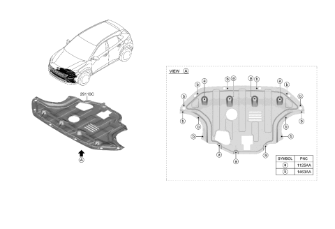 2023 Hyundai Kona Under Cover Diagram