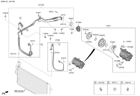 2012 Hyundai Veracruz PULLEY Assembly-A/CON Compressor Diagram for 97643-H5100