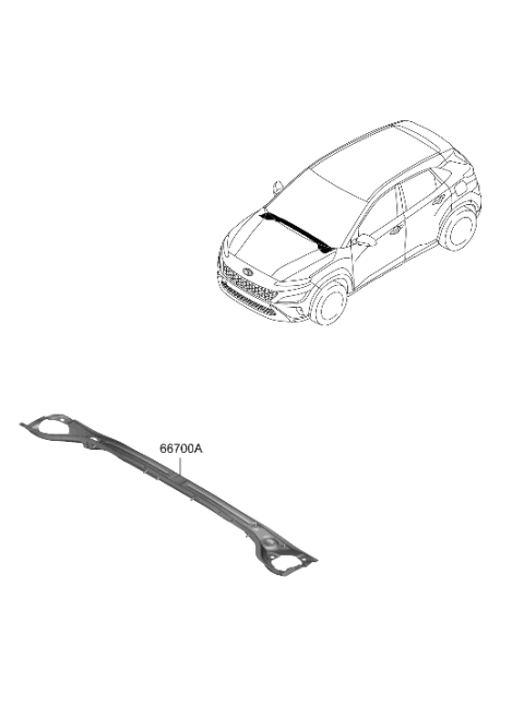 2022 Hyundai Kona Cowl Panel Diagram