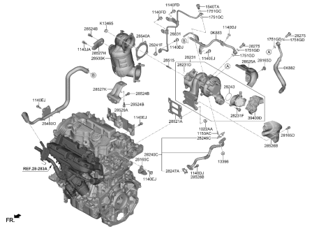 2023 Hyundai Kona Exhaust Manifold Diagram 1