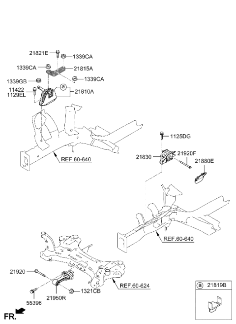 2022 Hyundai Kona Engine & Transaxle Mounting Diagram 2