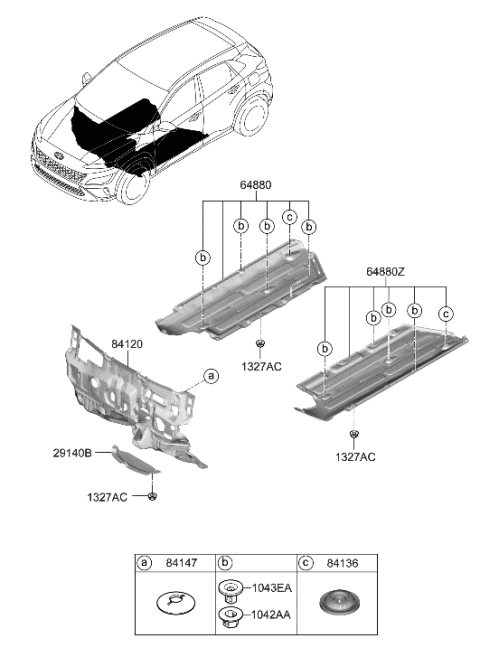 2023 Hyundai Kona Isolation Pad & Plug Diagram 2