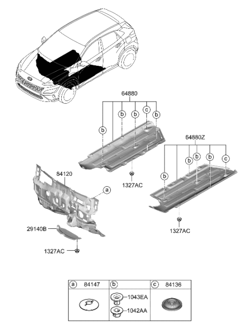 2022 Hyundai Kona Isolation Pad & Plug Diagram 2