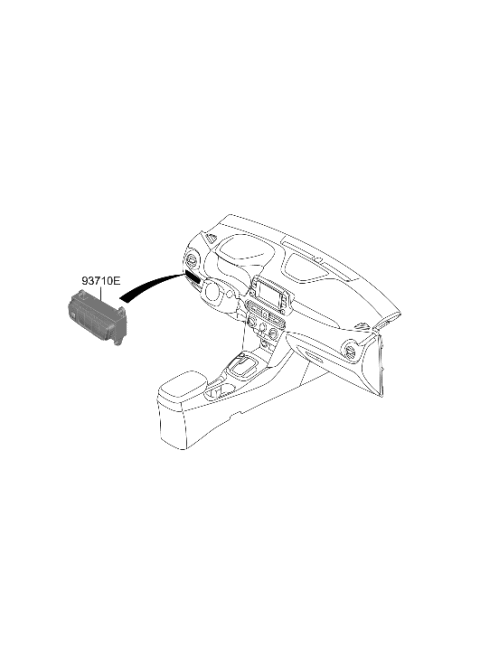 2023 Hyundai Kona Switch Assembly-Side Crash Pad Diagram for 93710-J9CA0-TRY