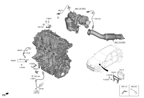 2023 Hyundai Kona ELECTRONIC CONTROL UNIT Diagram for 39121-2MAL1