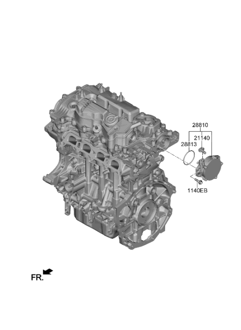 2022 Hyundai Kona Pump Assembly-Vacuum Diagram for 28810-2M820