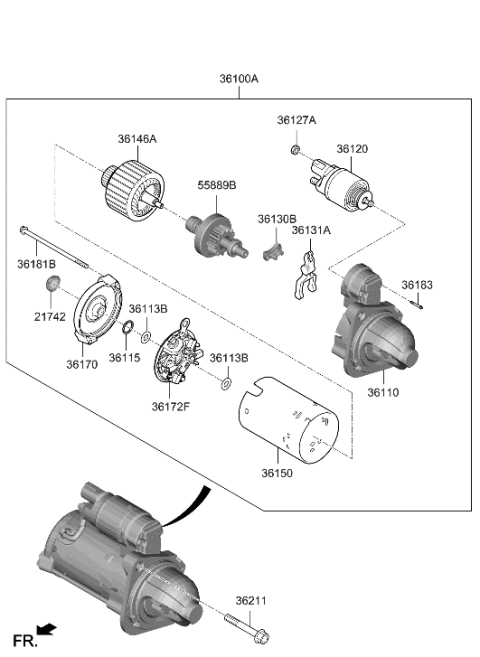 2022 Hyundai Kona Starter Diagram 1