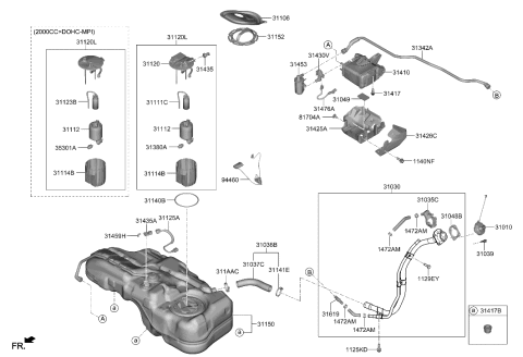 2022 Hyundai Kona Fuel System Diagram 1