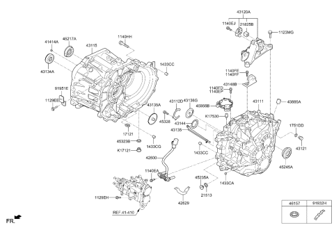 2022 Hyundai Kona Housing-Clutch Diagram for 43115-2D510