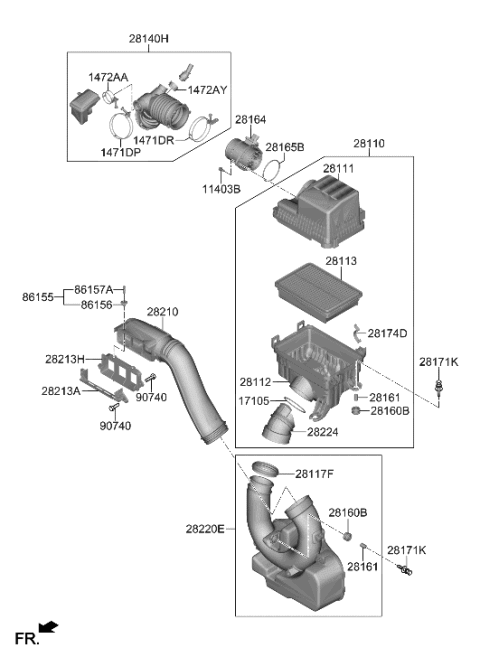 2022 Hyundai Kona Air Cleaner Diagram 2