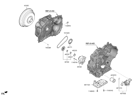 2022 Hyundai Kona Oil Pump & TQ/Conv-Auto Diagram