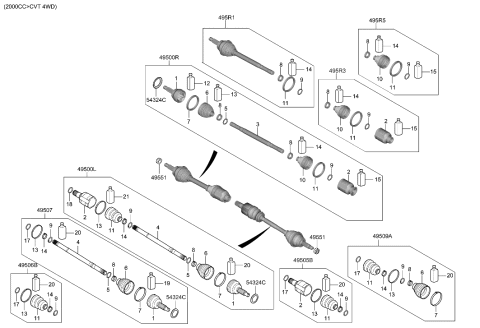 2023 Hyundai Kona Drive Shaft (Front) Diagram 4