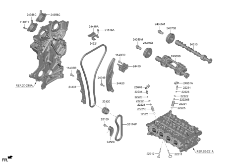 2023 Hyundai Kona Camshaft & Valve Diagram 1