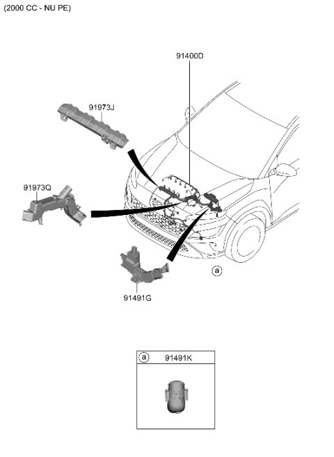 2022 Hyundai Kona WIRING ASSY-CONTROL Diagram for 914B0-J9170