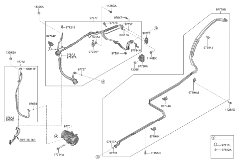 2023 Hyundai Palisade Air conditioning System-Cooler Line Diagram 1