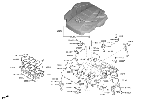 2023 Hyundai Palisade Intake Manifold Diagram