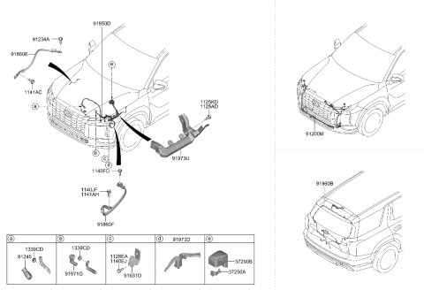 2023 Hyundai Palisade WIRING ASSY-BATTERY Diagram for 91851-S8420