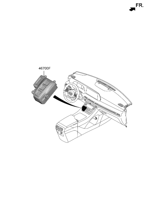 2023 Hyundai Sonata LEVER COMPLETE-SHIFT BY WIRE Diagram for 467W0-S8150-4XY