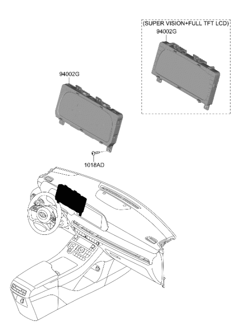 2023 Hyundai Sonata CLUSTER ASSY-INSTRUMENT Diagram for 94063-S8000