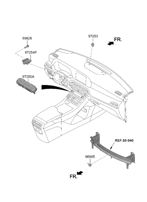2023 Hyundai Palisade Sensor-In Car Diagram for 97270-3T000