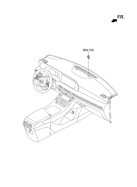 2023 Hyundai Palisade SECRUITY INDICATOR ASSY Diagram for 95410-S9500