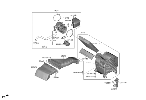 2023 Hyundai Palisade Air Cleaner Diagram