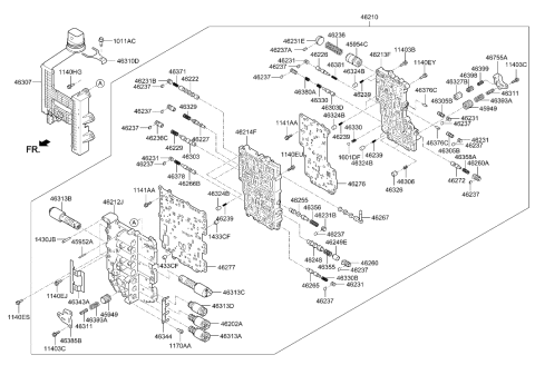 2023 Hyundai Palisade Transmission Valve Body Diagram