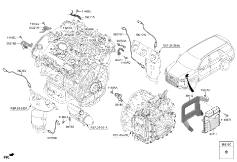 2023 Hyundai Sonata ELECTRONIC CONTROL UNIT Diagram for 39102-3LFN5