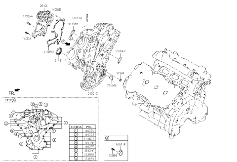 2023 Hyundai Palisade Belt Cover & Oil Pan Diagram 1