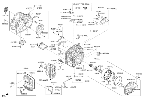2023 Hyundai Palisade Bracket Assembly-T/M SUPT Diagram for 45211-4G140